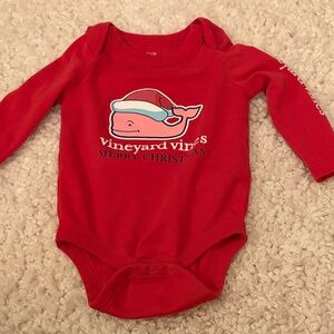 Vineyard Vines Festive Red Kids Bodysuit